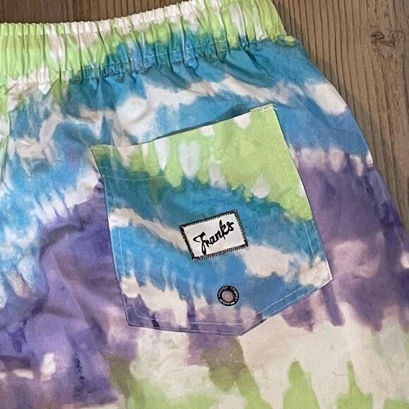 NWT Franks Tie Dye Classic Lilac Multi Swim Trunks - size XL - Picture 9 of 9
